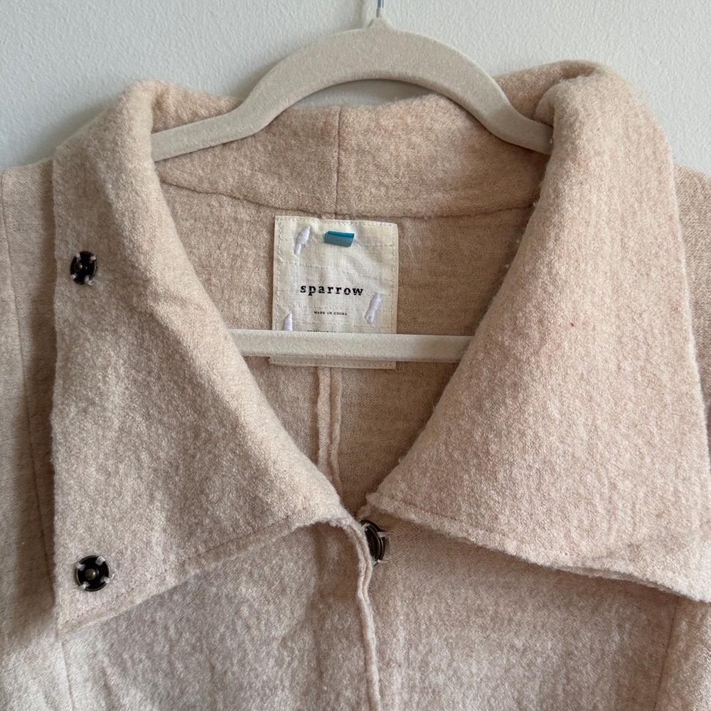 Anthro Sparrow Cream Belted Cardigan - Picture 2 of 7
